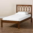 thumbnail image 3 of Baxton Studio Malene Mid-Century Modern Walnut Finished Wood Twin Size Platform Bed, 3 of 17
