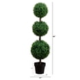 thumbnail image 3 of Nearly Natural Potted Triple Ball Boxwood Artificial Topiary Tree - 4', 3 of 7