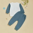 thumbnail image 4 of qiiinnHk Toddler Baby Boy Fall Winter Clothes Daddys/Mamas Lil Dude Long Sleeve Sweatshirt Jogger Pants Set Cute Outfit for Baby Boy 2-3 Years,Blue, 4 of 7