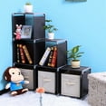 thumbnail image 2 of Bookcases, DFITO Multifunctional Assembled 3 Tiers 6 Compartments Storage Shelf, Black, 2 of 7