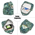 thumbnail image 5 of FORMRS Mini Backpack Purse for Women Quilted Travel Daypack Casual Shoulder Bag, Green Forest Pattern, 5 of 7