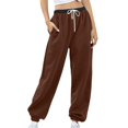 thumbnail image 2 of Women's Fall and Winter Casual Fashion Drawstring Pants, 2 of 6