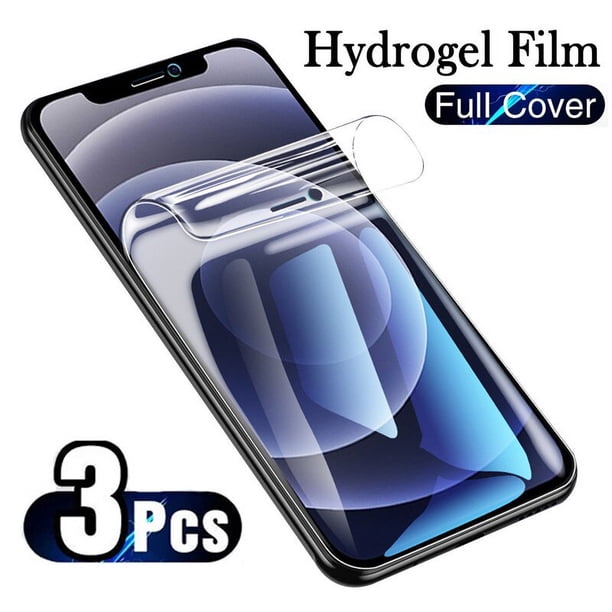 Película de hidrogel suave para iPhone, Protector de pantalla para iPhone 13 Mini, 12, 11, 14 Pro Max, 14, 8, 6s, 7 Plus, XR, XS, SE 3, 2022, 3 uds.