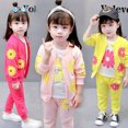 thumbnail image 3 of Toddler Kids Baby Boys Clothes Set Long Sleeve Pullover Sweatshirt Vest Hoodie Pants 3 PCS, 3 of 5