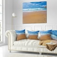 thumbnail image 2 of Designart Peaceful Atlantic Seashore Portugal - Beach Photo Throw Pillow - 16x16, 2 of 4
