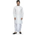 thumbnail image 4 of Mens Desginer Wear Bollywood Style Indian South Indian Cotton Dhoti Kurta Set, 4 of 4