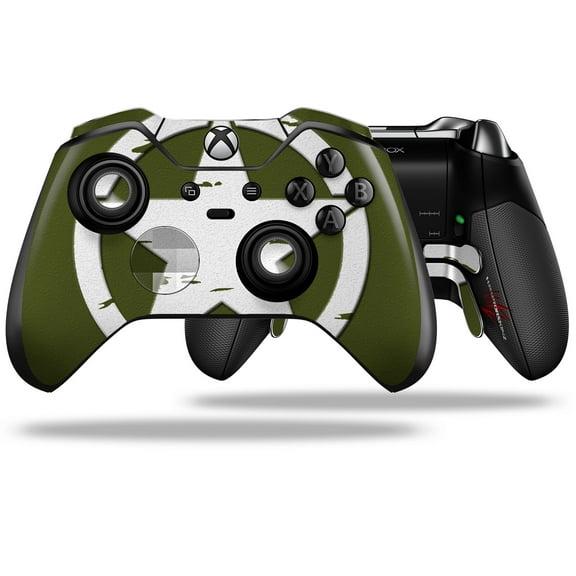 Distressed Army Star - Decal Style Skin fits Microsoft XBOX One ELITE Wireless Controller (CONTROLLER NOT INCLUDED) by WraptorSkinz