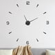 thumbnail image 1 of Uxcell 1-Pack Reloj de Pared 3D DIY, Reloj de Pared Sin Marco de 51" con 4 Números de Espejo Adhesivos para el Hogar, Negro, 1 of 6