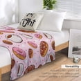 thumbnail image 5 of Donuts Blanket Pink Donuts Gifts for Girl Women Food Dessert Throw Blanket for Couch Sofa Bed Soft Warm Flannel Fleece for Kids Adults 40"x50", 5 of 6