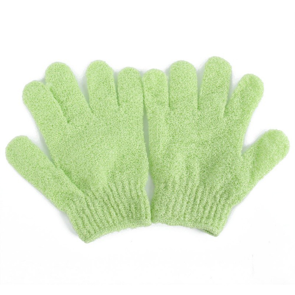 2pcs Shower Exfoliating Bath Gloves Nylon Shower Gloves Body Scrub