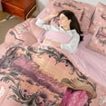 thumbnail image 4 of Castle Fairy Cowgirl Boots Hats Twin Bedding Sets 7-Piece for Adults Boys Girls,Western Theme Bedding Comforter Set Microfiber,Southwestern Vintage Aesthetic Breathable Sheet Sets, 4 of 8