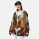 thumbnail image 3 of Balery Haystack Meditating Cat Sudadera ligera de manga larga con capucha y protección solar UPF 50+ para hombre y mujer, ideal para pesca y running-X-Large, 3 of 7