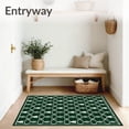 thumbnail image 3 of ODIKA 5'x7' Machine Washable Non-Slip Area Rug, Nordic Woodland Festive with Pine Trees and Snowflake Motifs High Traffic Rug, Green, 621814, 3 of 7