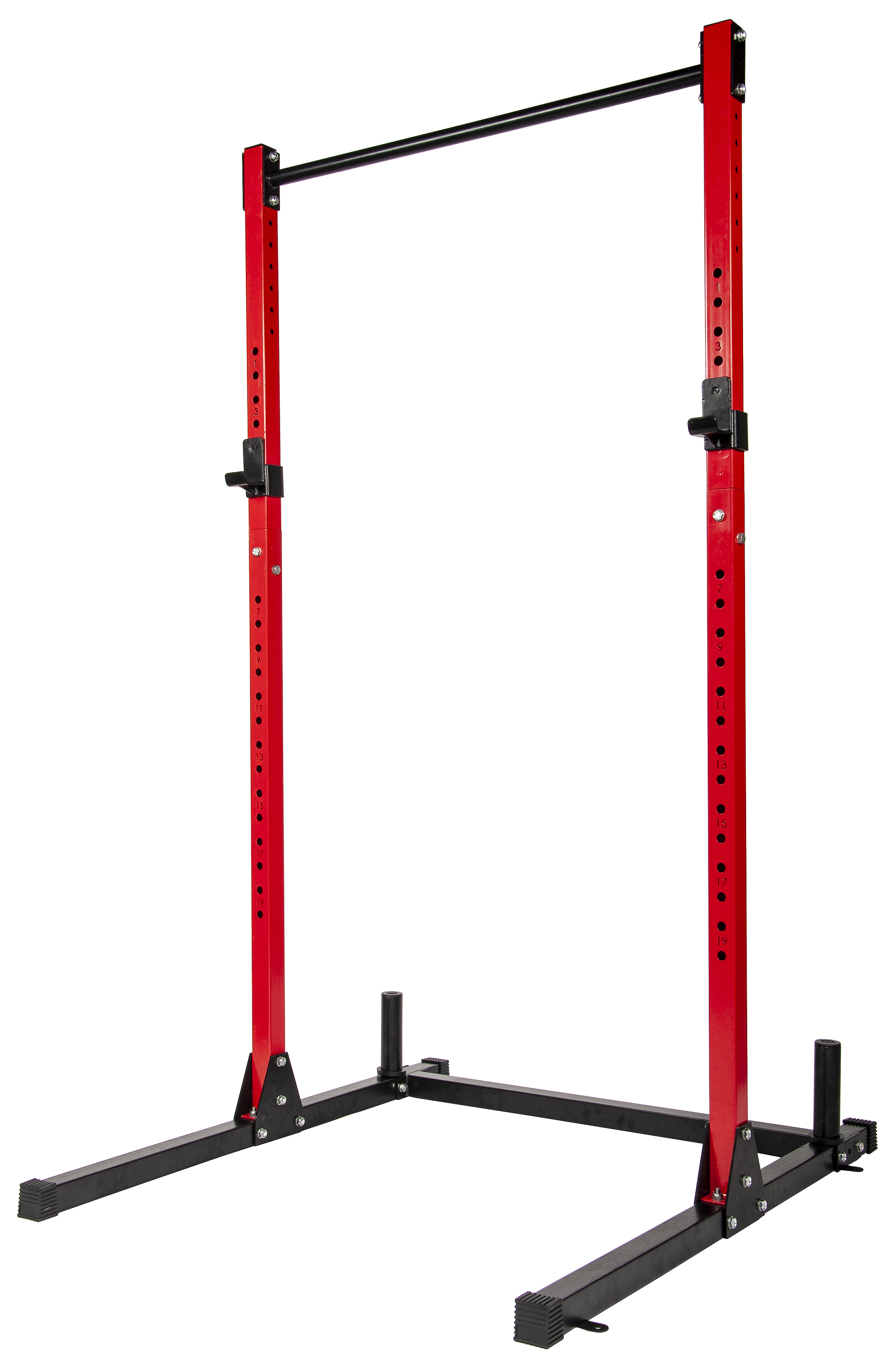 BalanceFrom Multi-Function Adjustable Power Rack Exercise Squat Stand with J-Hooks and Other Accessories, 500lb Capacity - image 3 of 7