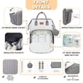 thumbnail image 3 of Mochila para Pañales ROSEGIN Impermeable Gris Blanco 35L, 3 of 6
