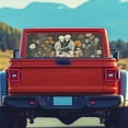 thumbnail image 4 of SEANATIVE Truck Rear Window Decal Removable Perforated One Way See Through Graphic Sticker for Pickup Back Window Valentine's Day Decor, 66.9 x 22.4 Inch, Skeleton Couple Floral, 4 of 7