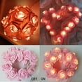 thumbnail image 4 of Rose Flower String Lights, 20 Led Battery Operated Romantic Lights, Hanging Rose Lamp Fairy Lights Gift for Women Girls Mother's Day Wedding Anniversary Party Christmas Decoration, Pink, 4 of 8