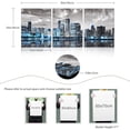thumbnail image 6 of Chicago Skyline Wall Art for Living Room, Modern City Pictures Canvas Wall Decor for Office Bedroom 3 Pieces Set Night Scene Prints Paintings for Home 12"X16", 6 of 8