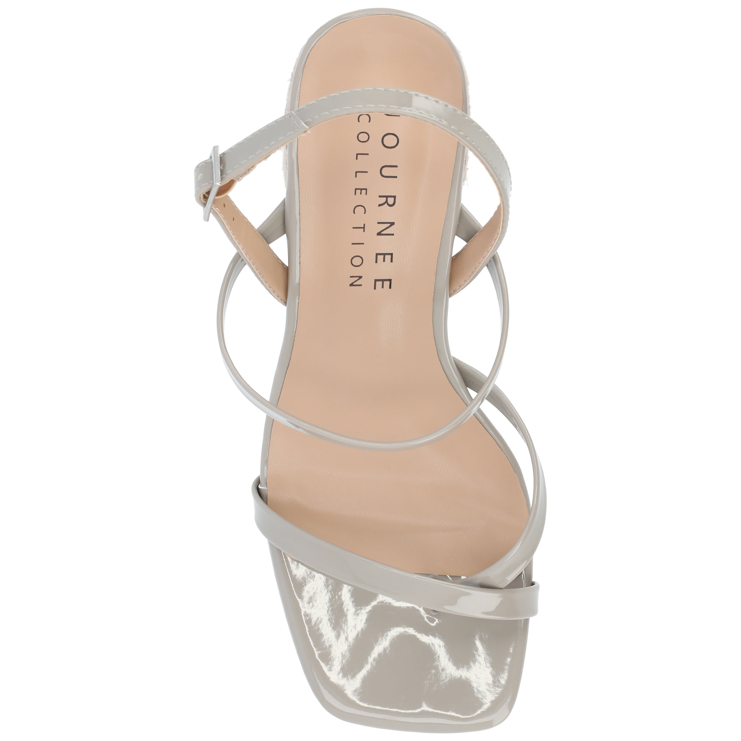 Journee Womens Olivina Jute Covered Block Heel Dress Sandals