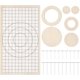 thumbnail image 1 of Posavasos de macramé DIY, juego de posavasos de madera en blanco, moldes de corte redondos de macramé, herramienta redonda de macramé para colgar en la pared., 1 of 6