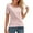 Pink, variant on Duoif Workout Womens Tops Ladies' Summer Ice Round Neck Short Sleeved T Shirt for Sports and Fitness High Elasticity Slim Fit Quick Drying Shirts for Women Black L