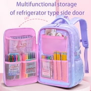 Kivdit School Backpack for Girls,Luminous School Bag for Kids Teens,Large Capacity Bookbag,Purple