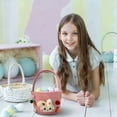 thumbnail image 4 of Easter Basket, Easter Baskets with Handle, Empty Bunny Egg Basket, Easter Baskets Easter gifts basket Personalized, 8", Hot Pink, 4 of 6