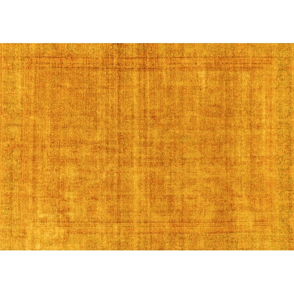 Ahgly Company Indoor Rectangle Abstract Yellow Modern Area Rugs, 8' x 12'
