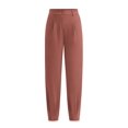 thumbnail image 1 of Pantalones PRETTYGARDEN 2025 de Moda, Tiro Alto, Tobilleros, Rojo Óxido XL, 1 of 9