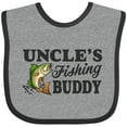 thumbnail image 3 of Inktastic Uncle's Fishing Buddy Boys Baby Bib, 3 of 4