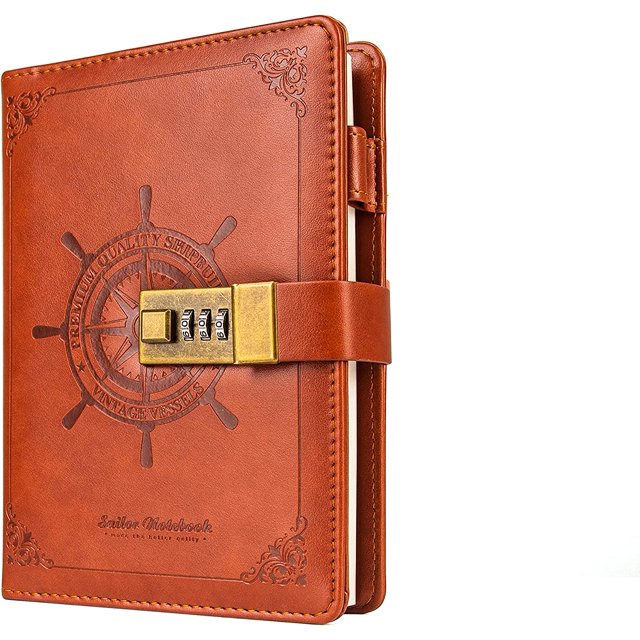 POSHIECA's Lock Diary leather Journal, Teens Leather Locking Dairy
