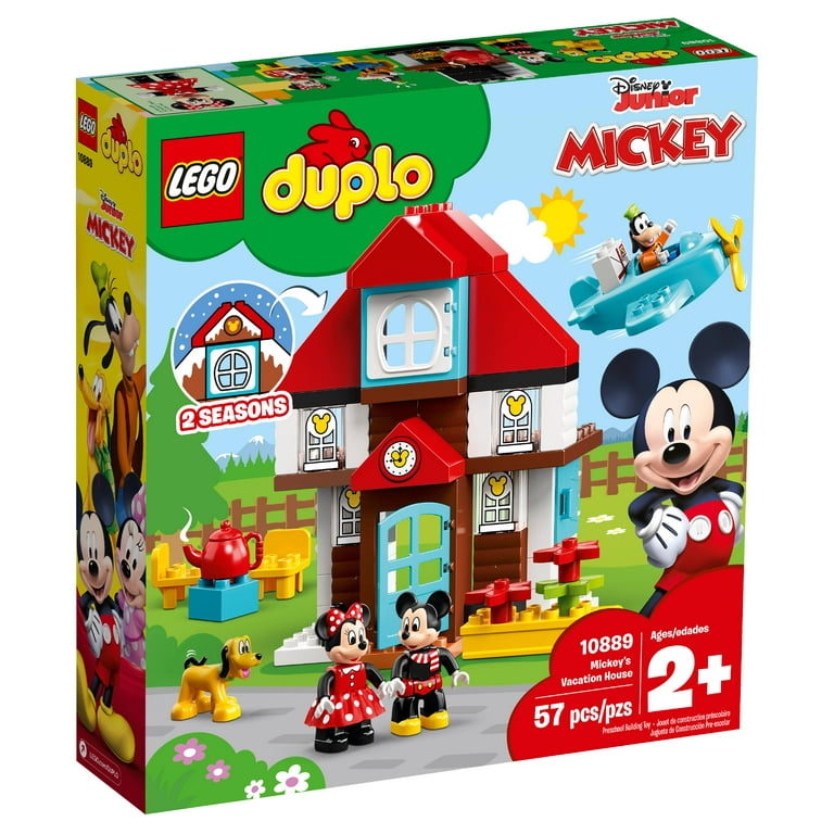 spise Har lært Forblive LEGO DUPLO Disney Mickey's Vacation House 10889 Toddler Building Set -  Walmart.com