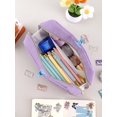 thumbnail image 4 of 1pc corduroy pencil case: simple, fashionable, spacious, suitable for middle school students, school stationery, 4 of 4
