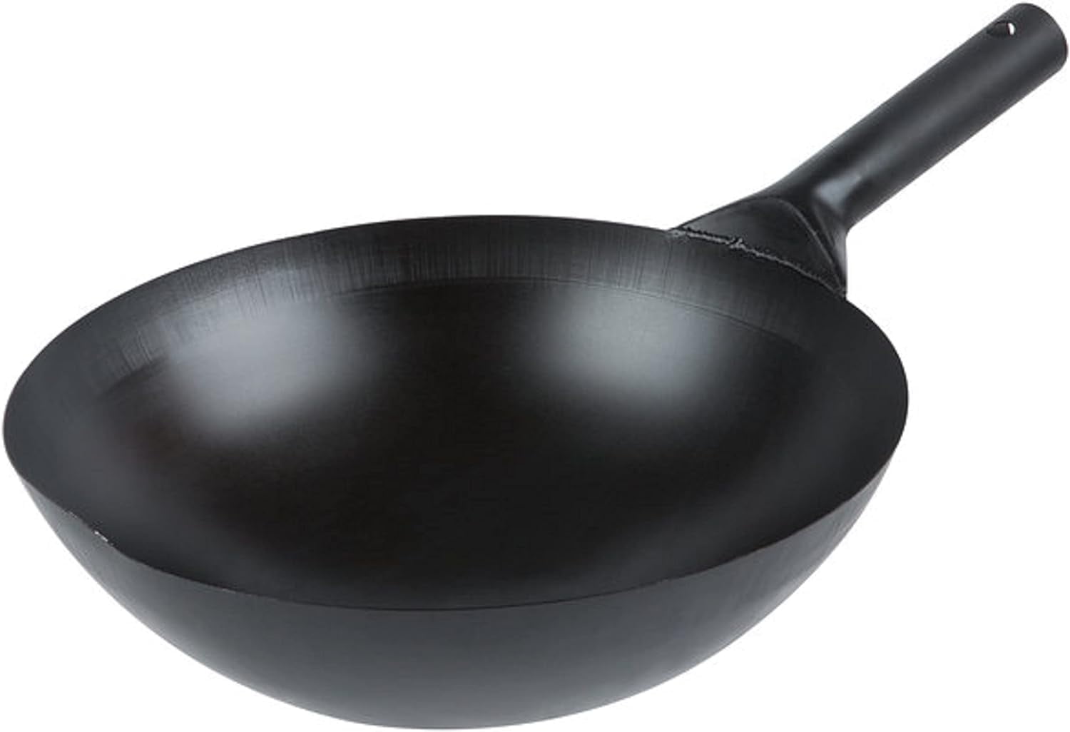 TrueCraftware– 14” Commercial Grade Japanese Wok Steel Pan- Traditional Japanese Cookware Wok Stir Fry Pans Traditional Woks Grilling Frying Steaming For Authentic Asian Food