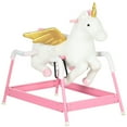 thumbnail image 3 of Qaba Kids Spring Rocking Horse for Kids, Unicorn, 3 of 10