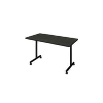 Regency Kobe 42 x 30 in. Mobile T-Base Training Seminar Table- Ash Grey