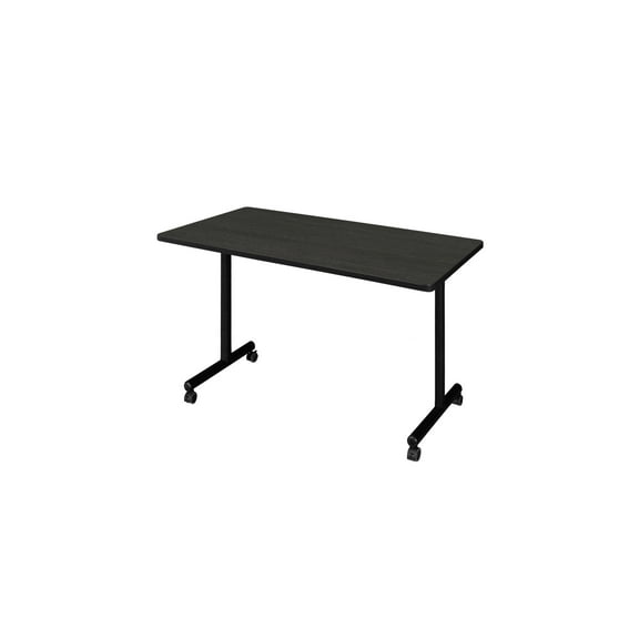 Regency Kobe 42 x 30 in. Mobile T-Base Training Seminar Table- Ash Grey