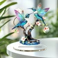 thumbnail image 7 of Gmogad Colorful Flying Birds Acrylic Stand - 3D Tabletop Ornament for Home/Office, Modern Scandinavian Style Decor with Layered Branch Design, 7 of 7