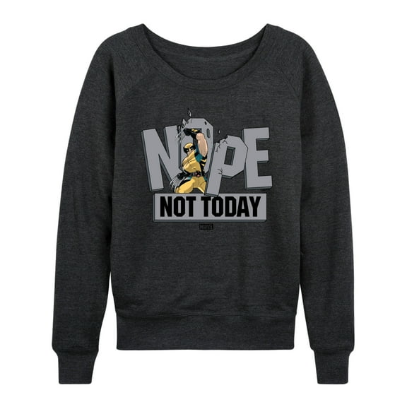 Marvel Wolverine - Nope Not Today - Women's French Terry Pullover Sweatshirt
