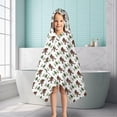 thumbnail image 6 of Brown Bigfoot and Tree Pattern Hooded Bath Towel，50"x30" for Ages 3 To 12 Kids, Quick Dry Lightweight Soft Microfiber Hood Beach Towel Cover Up for Kids, 6 of 7