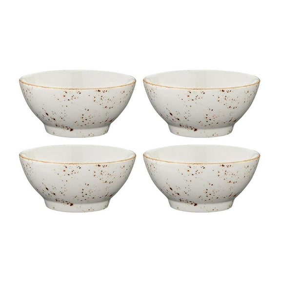 Grain dia.4.75" h:2.25" 10 oz. Round Decorated Porcelain Bowl (Set of 4)