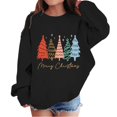 thumbnail image 2 of Boys Sweatshirts Kids Christmas Print Crew Neck Sweatshirt Long Sleeve Pullover Hoodless Top Black 4-5 Years, 2 of 4