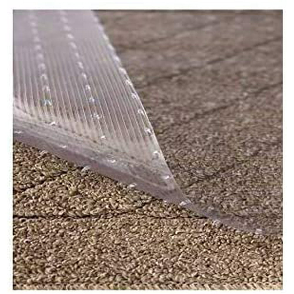 Resilia Clear Vinyl Plastic Floor Runner/Protector for Low Pile