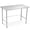 silver-48"-without casters, variant on Heavy Duty Stainless Steel Work Table - Commercial Prep Utility Table - Industrial Metal Construction, Easy to Clean, No Under Shelf - Ideal for Restaurant, Kitchen, Garage, or Warehouse