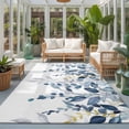 thumbnail image 2 of Large Area Rugs 6'x9', Navy Blue Eucalyptus Carpet Runner Indoor Outdoor Rugs Home Decor Aesthetic, Watercolor Spring Weeping Botanical Non Slip Mats Washable Accent Rug for Living Room Bedroom, 2 of 8