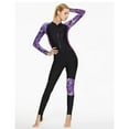 thumbnail image 3 of Women Zipper Front Piece Swimsuit Full Protection Diving Skin Wetsuit - XL, XXL, 3 of 9