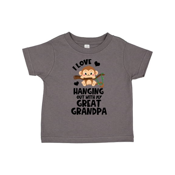 Inktastic Monkey I Love Hanging out with My Great Grandpa Boys or Girls Toddler T-Shirt