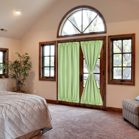 French Door Curtains Thermal Insulated Blackout Curtain Rod Door