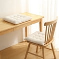 thumbnail image 6 of 16*16" Plush Square Chair Cushion, Soft Tufted Seat Pad with Non- Ties for Dining Chairs & Office Seats, 6 of 6