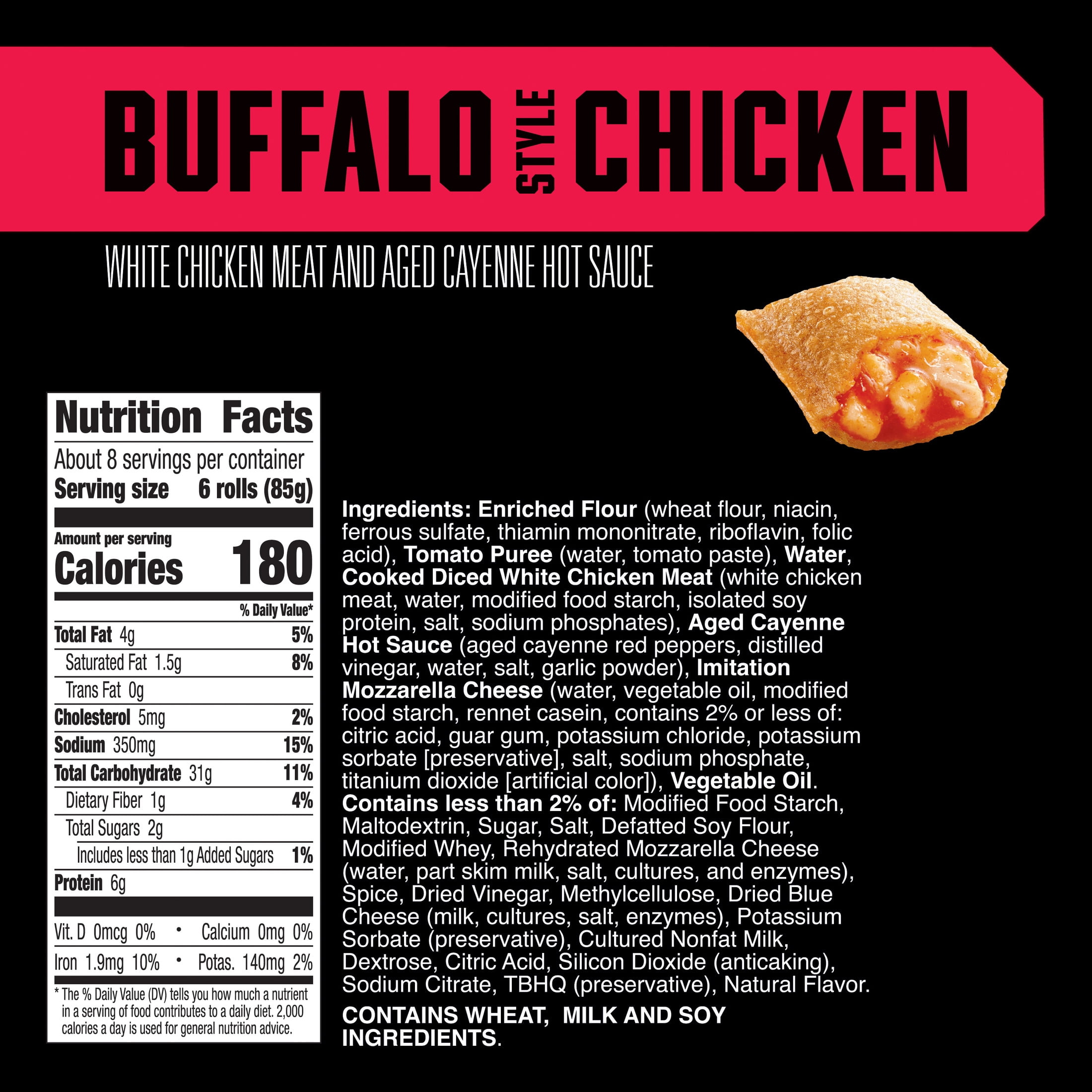 Totino's NXTLVL Buffalo Style Chicken Pizza Rolls Snacks, 50 Rolls (Frozen)